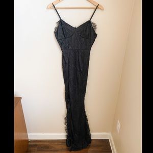 Long sexy black dress size small